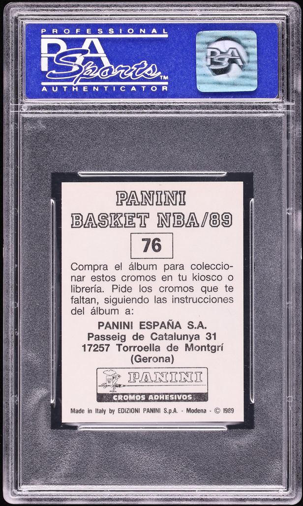 1988 Panini Spanish Sticker Michael Jordan #76 PSA 10 GEM MINT
