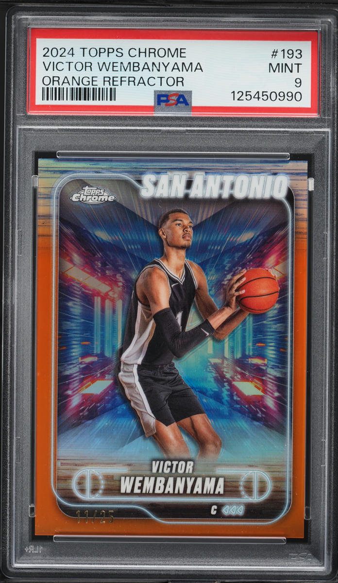 2024 Topps Chrome Orange Refractor Victor Wembanyama /25 #193 PSA 9 MINT