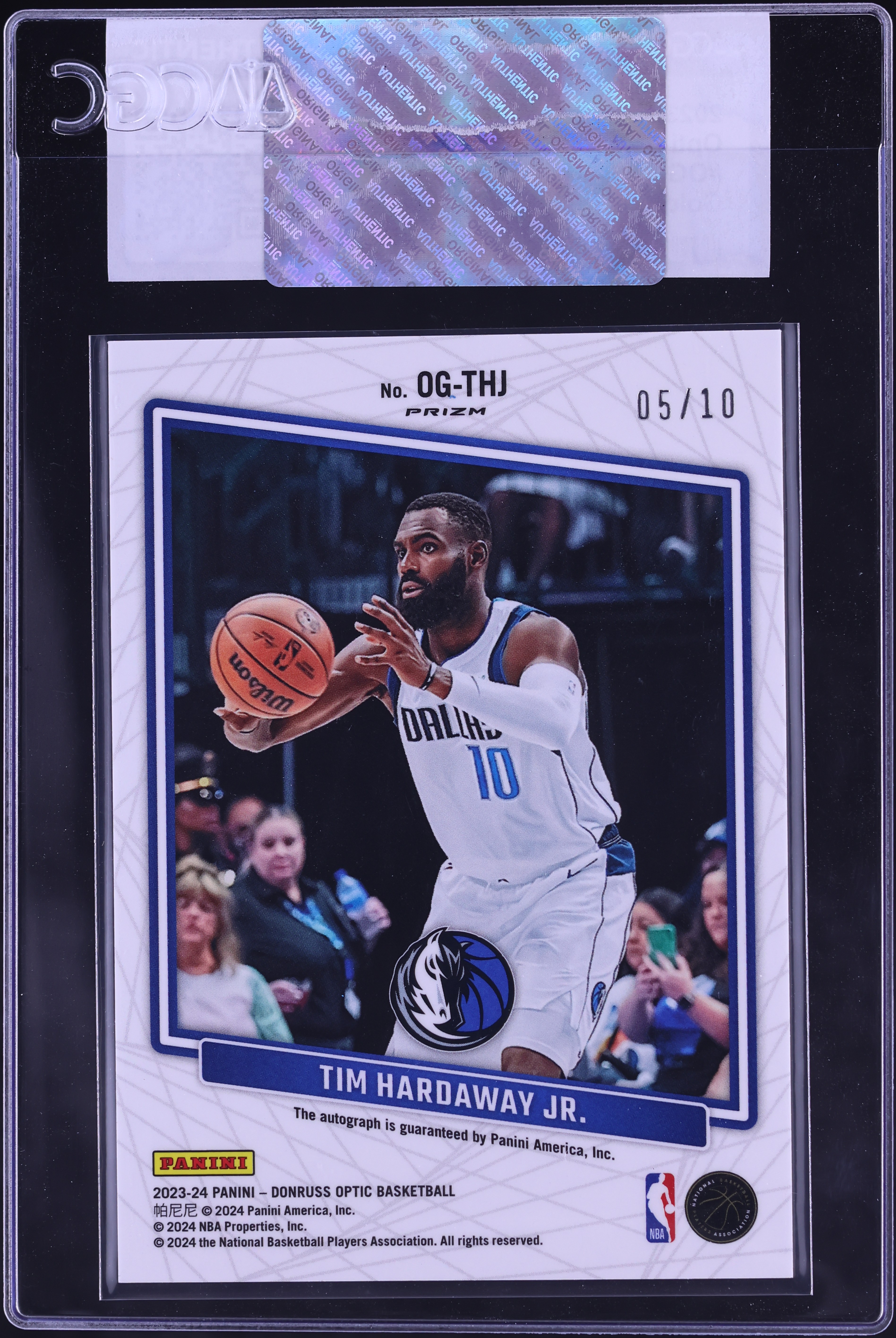 2023 Donruss Optic Graphs Gold Tim Hardaway Jr. AUTO /10 #OG-THJ