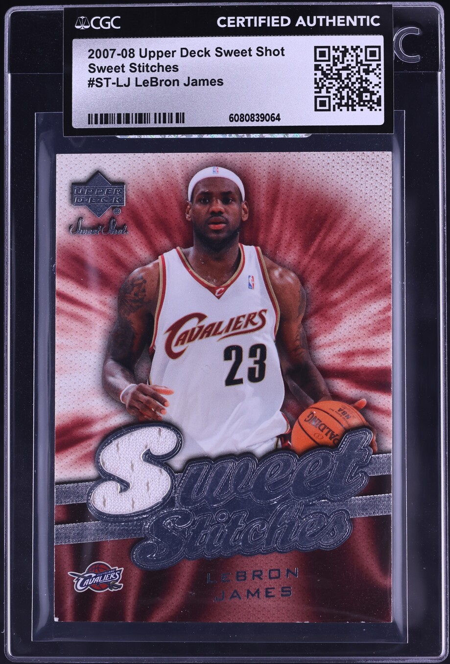 2007 Upper Deck Sweet Shot Sweet Stitches LeBron James PATCH #ST-LJ CGC AUTH