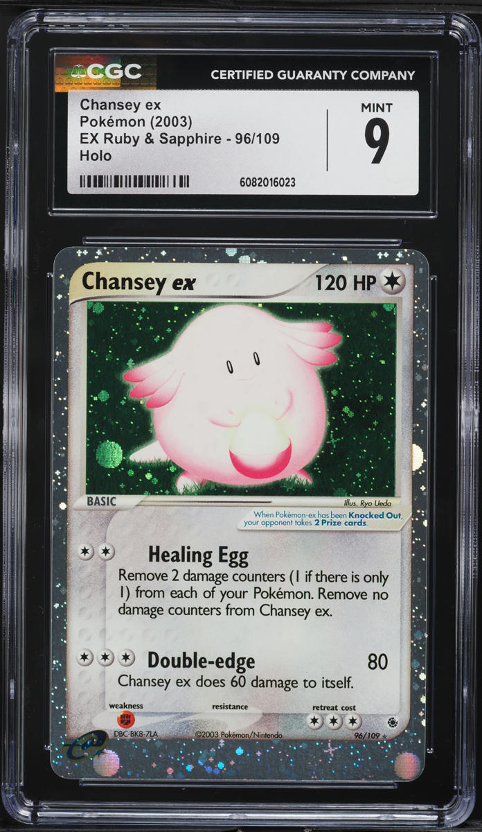 2003 Pokemon EX Ruby & Sapphire Holo Chansey EX #96 CGC 9 MINT