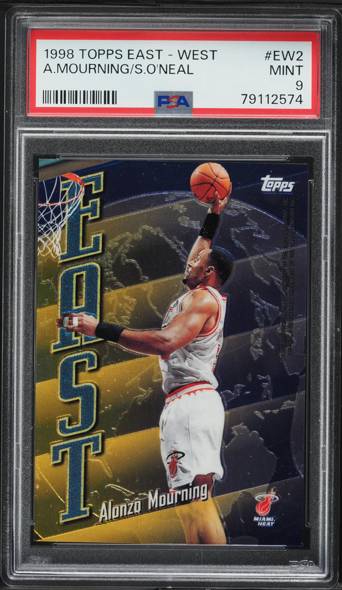 1998 Topps East West Alonzo Mourning & Shaquille O'Neal #EW2 PSA 9 MINT