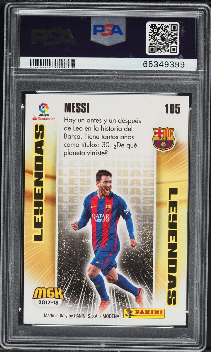 2017 Panini La Liga Mega Cracks Lionel Messi #105 PSA 9 MINT on 