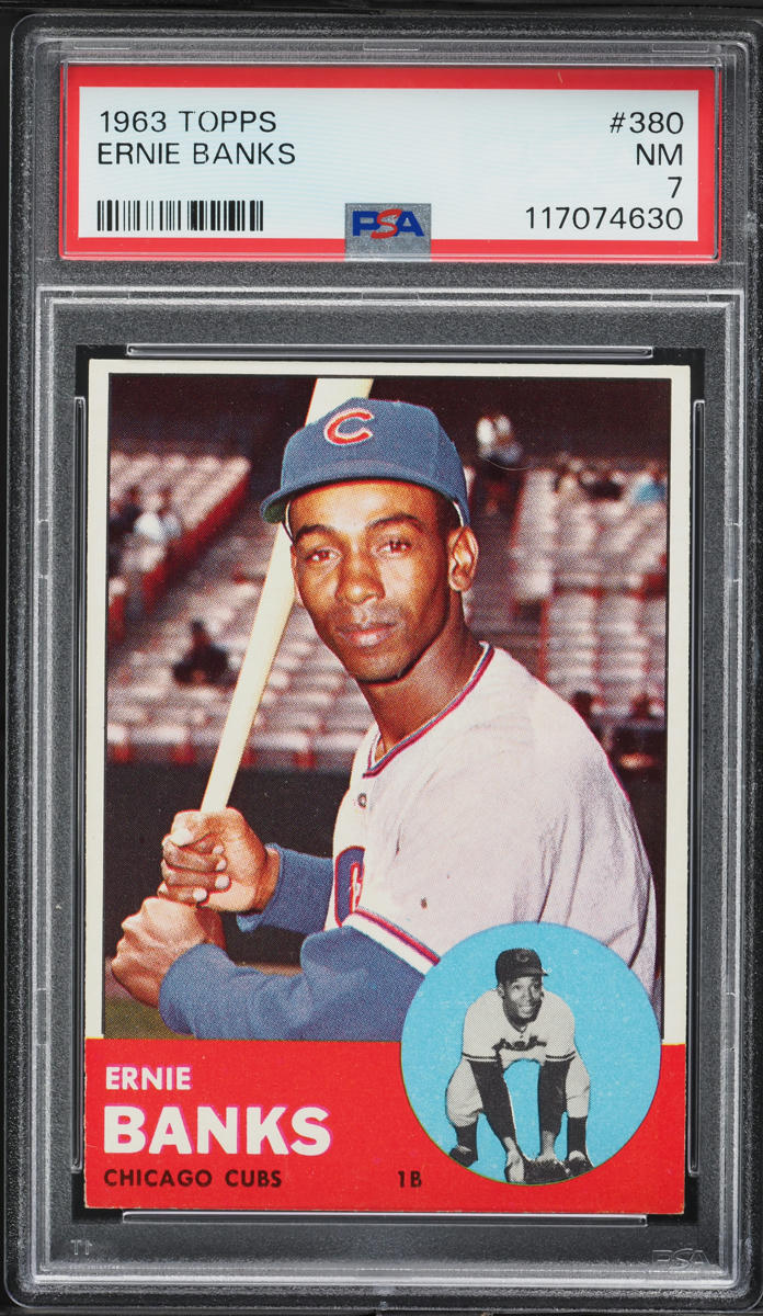 1963 Topps Ernie Banks #380 PSA 7 NRMT