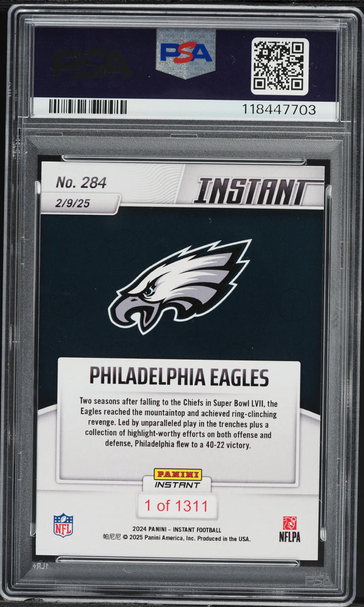 2024 Panini Instant NFL Philadelphia Eagles /1311 #284 PSA 10 GEM MINT
