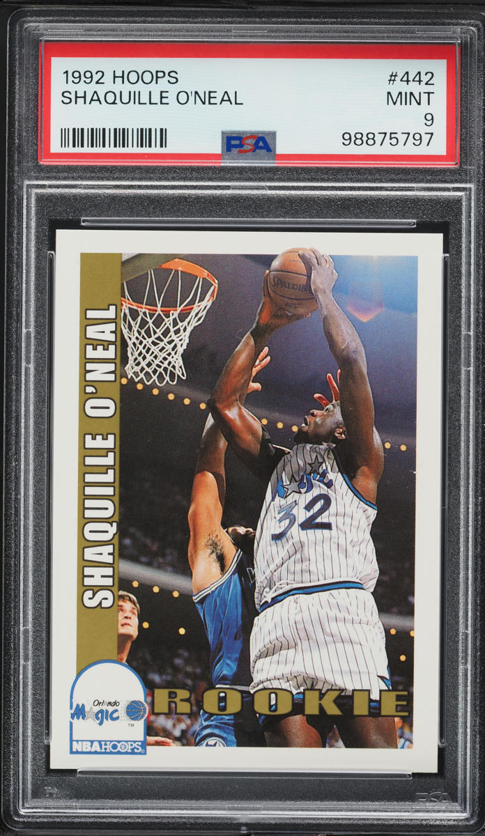 1992 Hoops Shaquille O'Neal ROOKIE #442 PSA 9 MINT