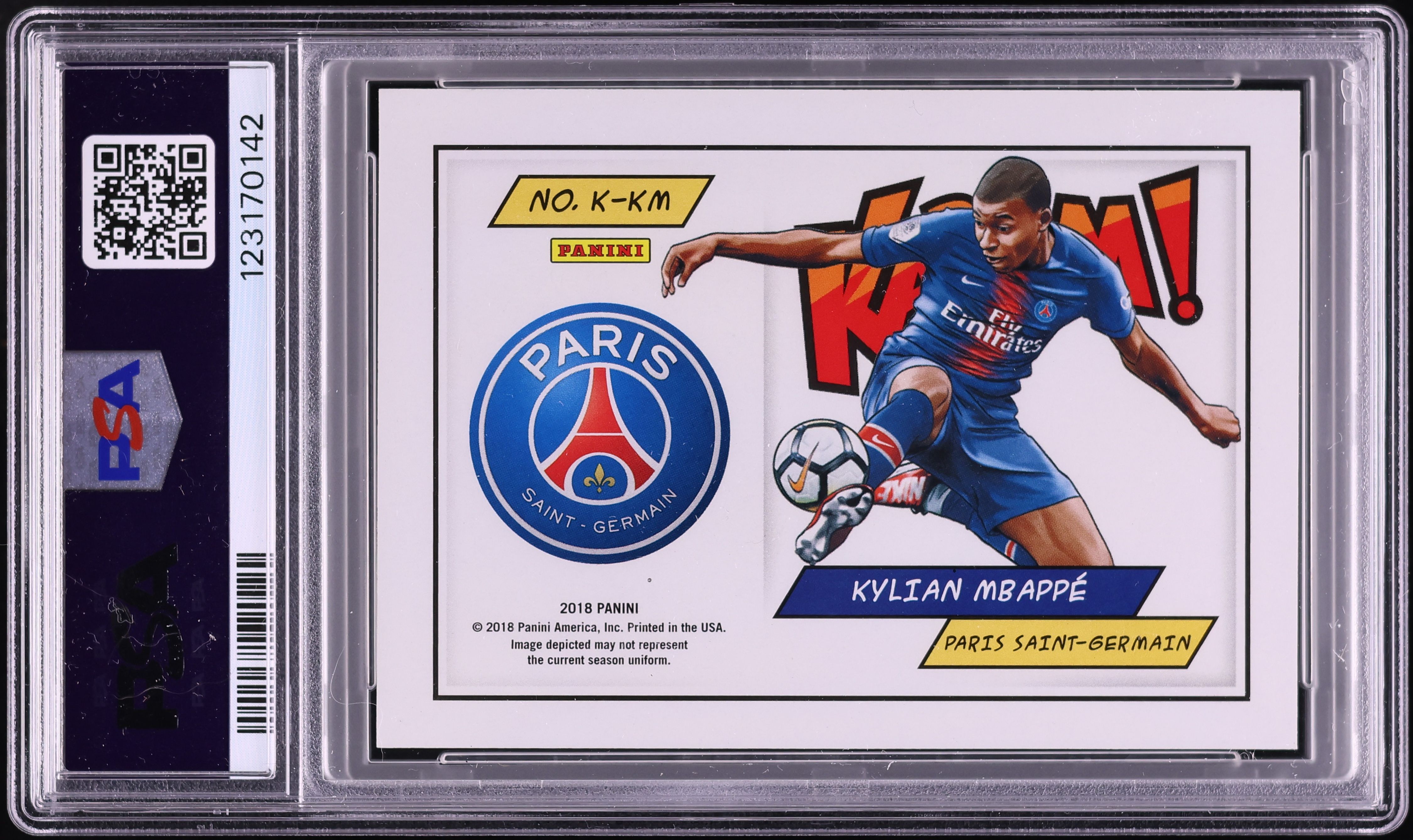 PSA9 RC mbappe panini 2018 W杯 2018 Panini World Cup Stickers Pink Back Kylian Mbappe ROOKIE #197
