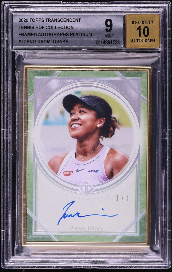 2020 Topps Transcendent Tennis HOF Framed Platinum Naomi Osaka