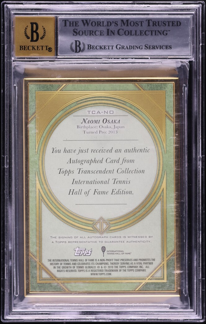 2020 Topps Transcendent Tennis HOF Framed Platinum Naomi Osaka