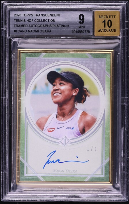 2020 Topps Transcendent Tennis HOF Framed Platinum Naomi Osaka