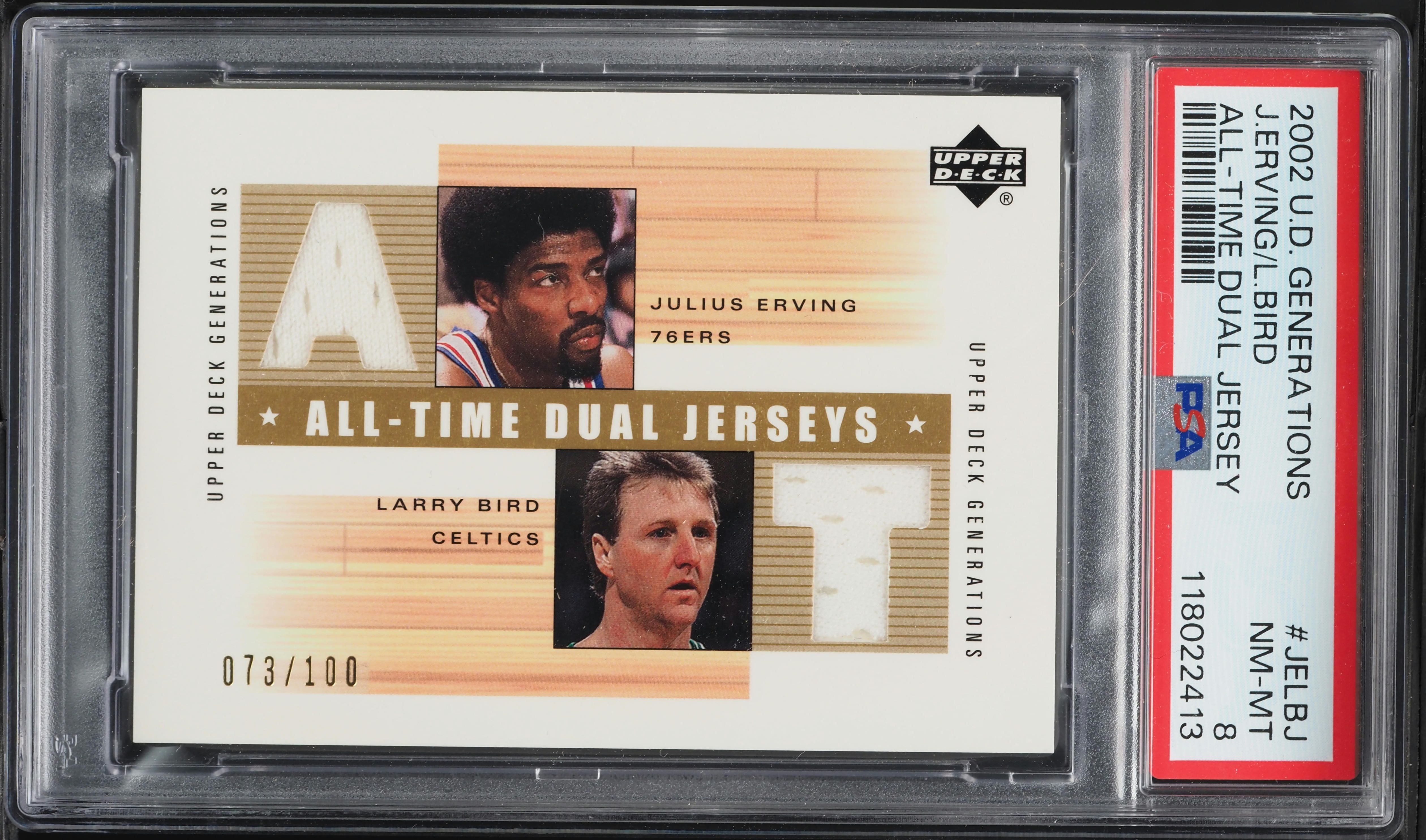 2002 Upper Deck Generations All-Time Julius Erving Larry Bird