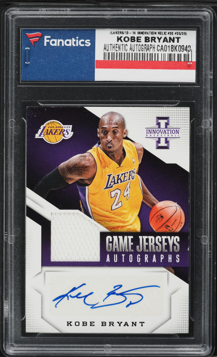 kobe bryant basketball card signed
