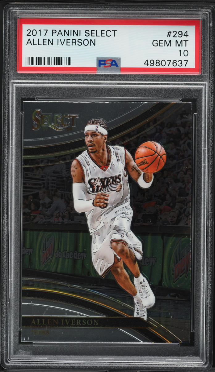 2017 Select Courtside Allen Iverson #294 PSA 10 GEM MINT