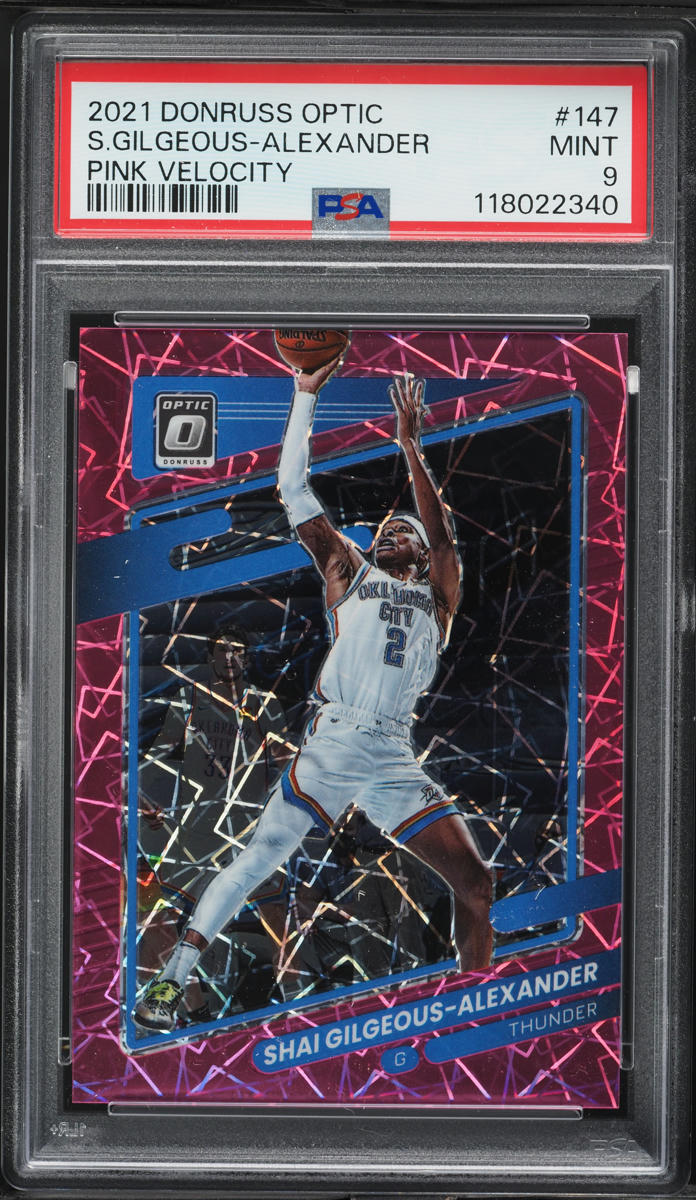 2021 Donruss Optic Pink Velocity Shai Gilgeous-Alexander /79 #147 PSA 9 MINT