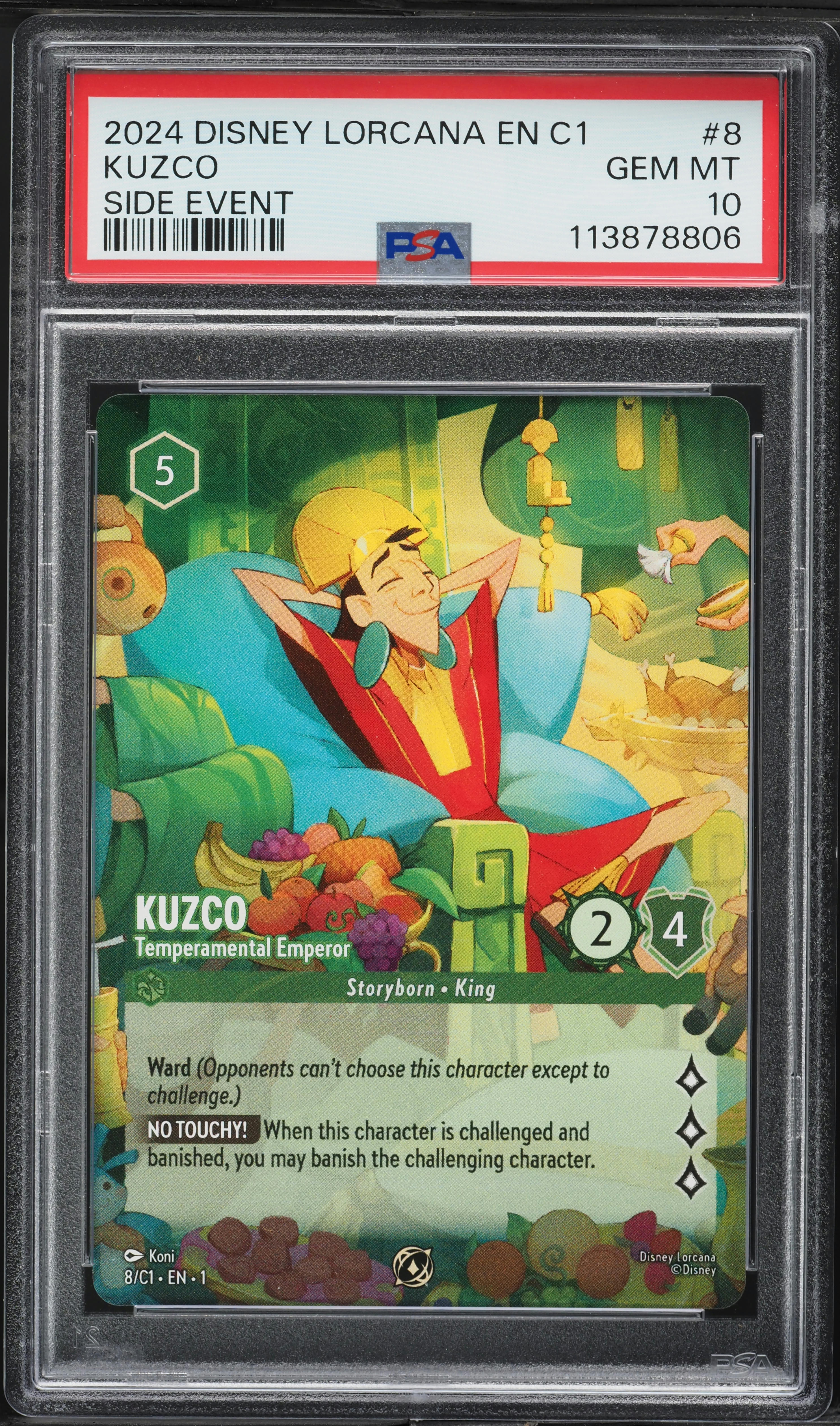 2024 Disney Lorcana Challenge Promo Side Event Kuzco #8 PSA 10 GEM