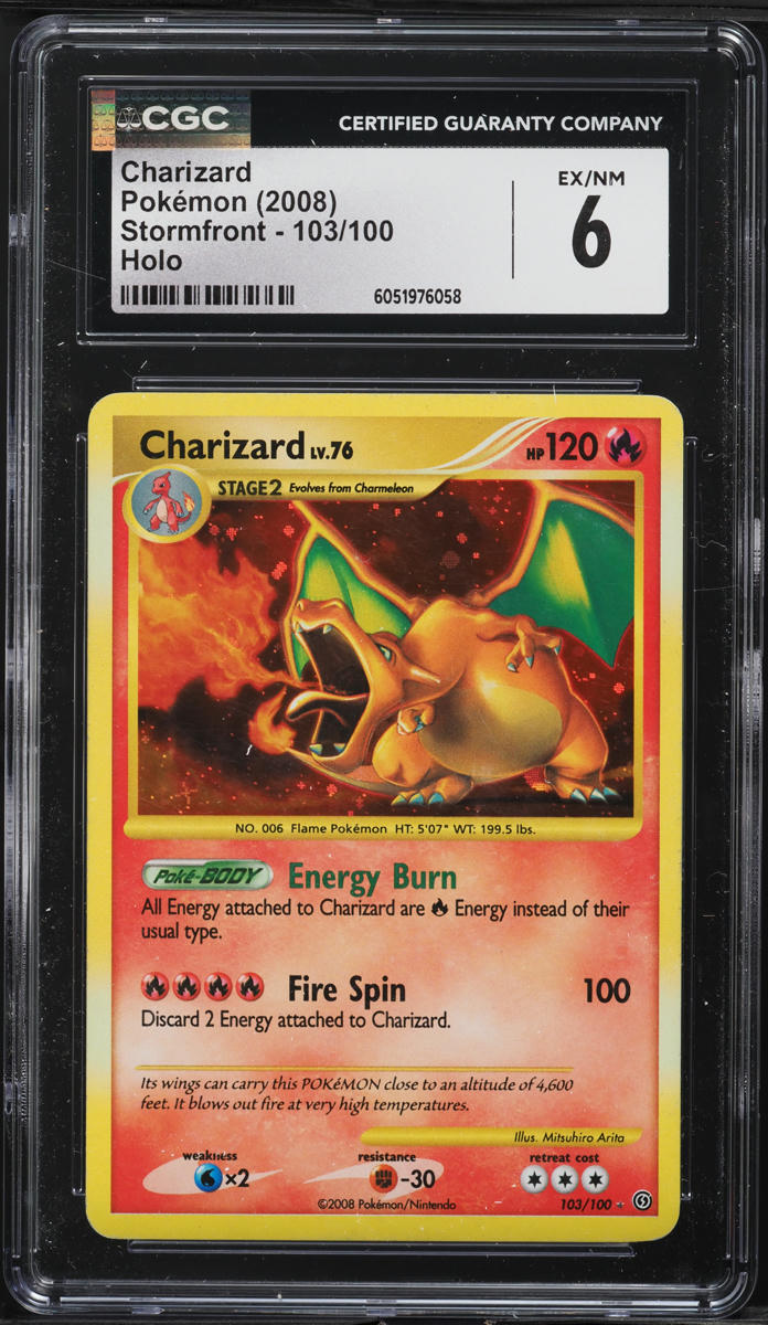 2008 Pokemon Diamond & Pearl Stormfront Holo Charizard #103 CGC 6 EXMT on  Fanatics Collect