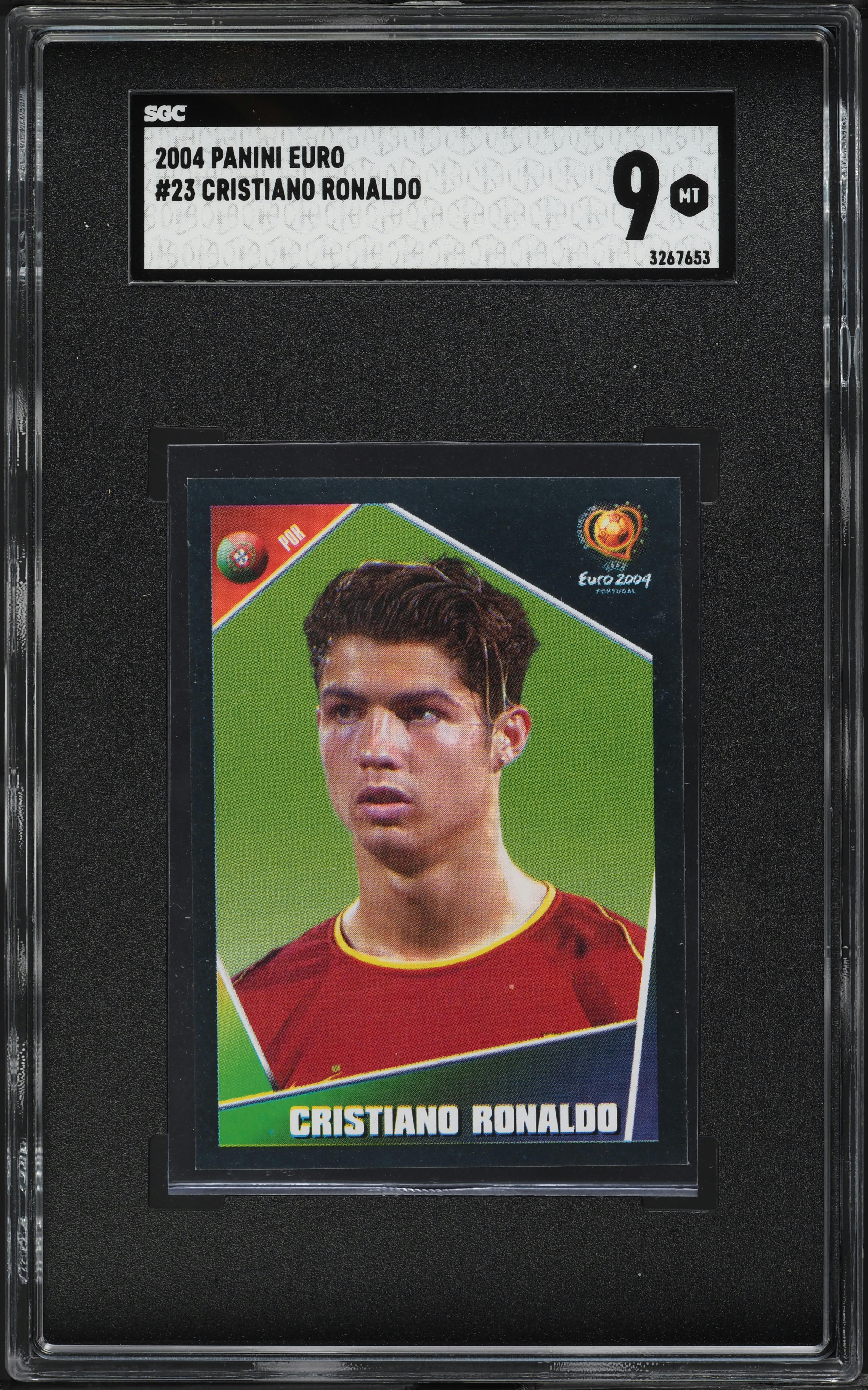 2004 Panini UEFA Euro Soccer Cristiano Ronaldo ROOKIE #23 SGC 9