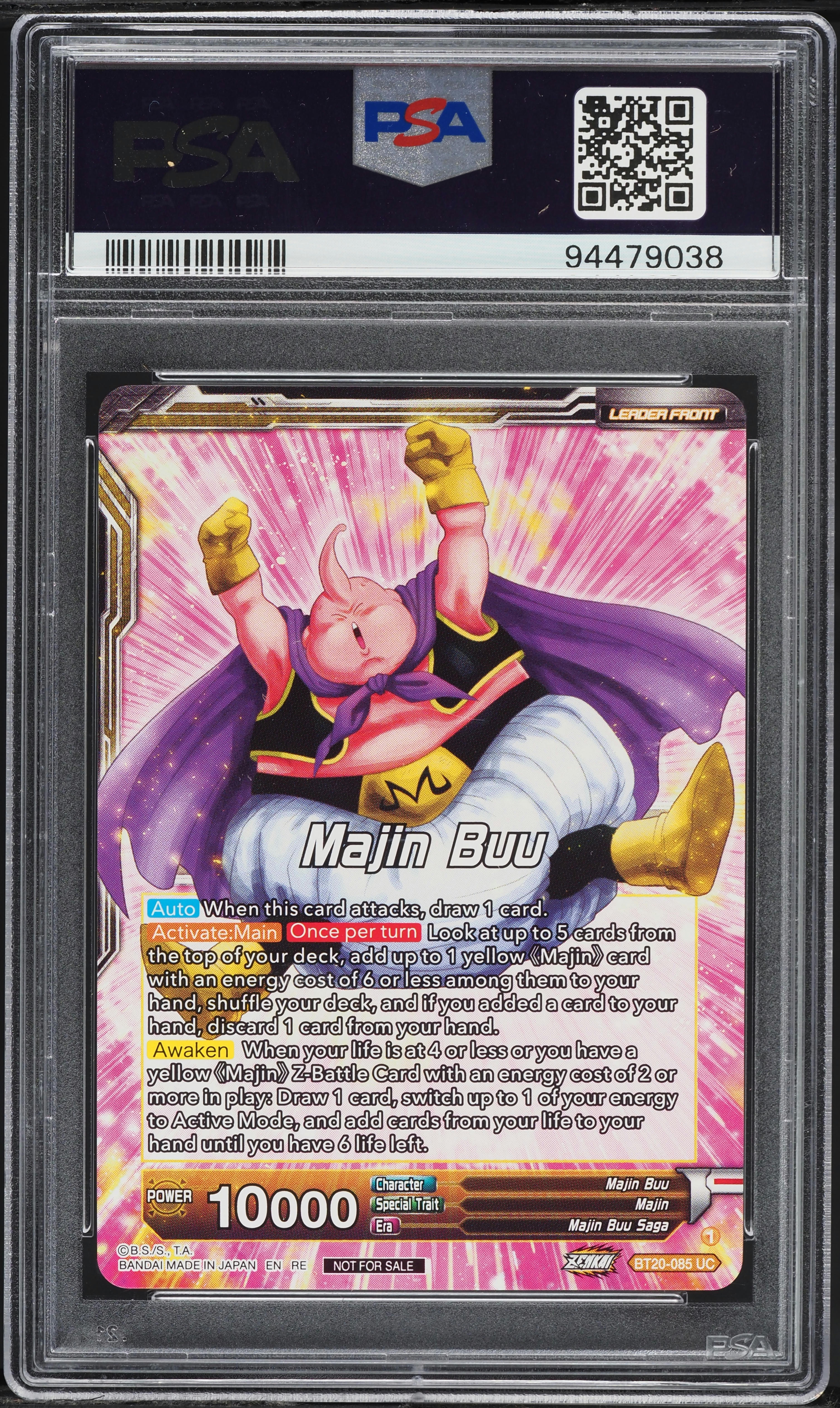 2023 Dragon Ball S World Championship Zenkai 03 Majin Buu #BT20-085 PSA 10  GEM on Fanatics Collect, image size:3021x5062