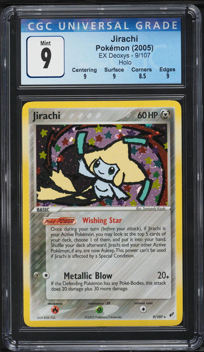 2005 Pokemon EX Deoxys Holo Jirachi #9 CGC 9 MINT
