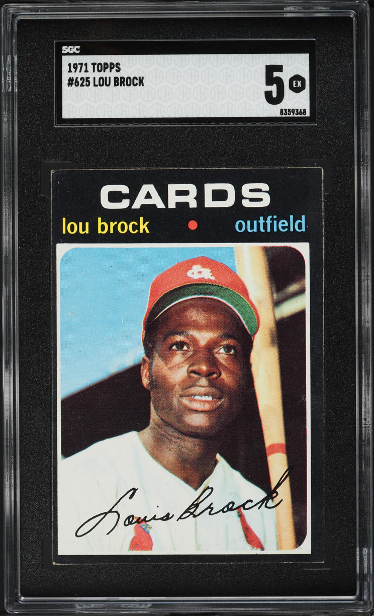 1971 Topps Lou Brock #625 SGC 5 EX