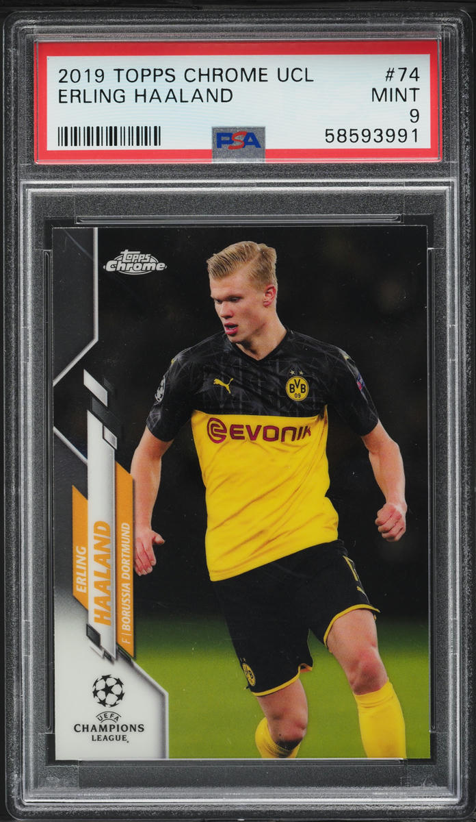 2019 Topps Chrome UEFA Champions League Erling Haaland ROOKIE #74