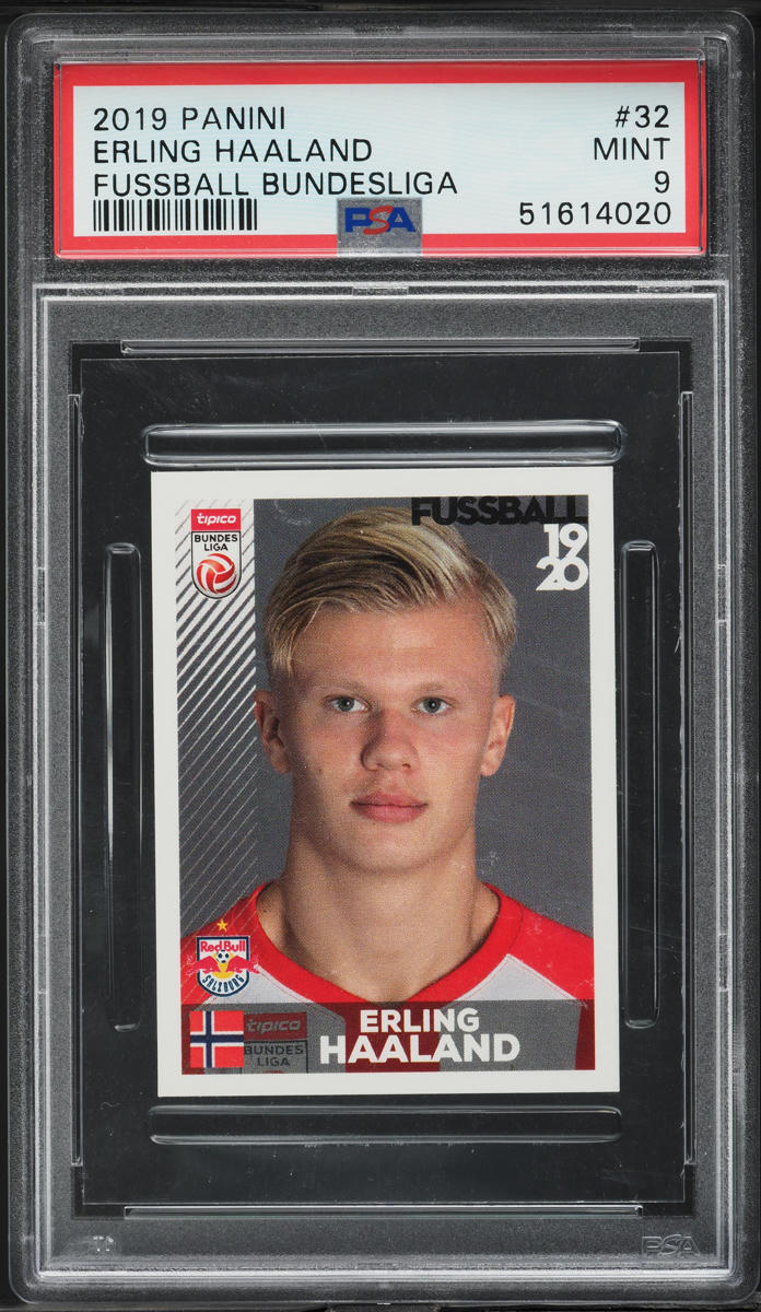2019 Panini Fussball Bundesliga Erling Haaland ROOKIE #32 PSA 9