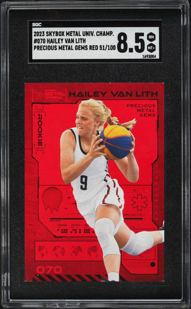 2023 Metal Universe Champions PMG Red Hailey Van Lith /100 #70 SGC 8.5 NM-MT+