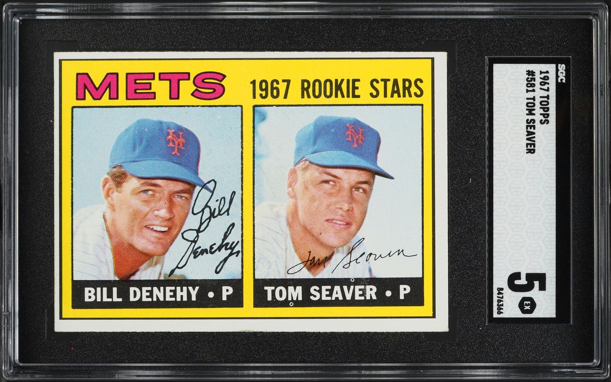 1967 Topps Stars Tom Seaver Bill Denehy ROOKIE #581 SGC 5 EX