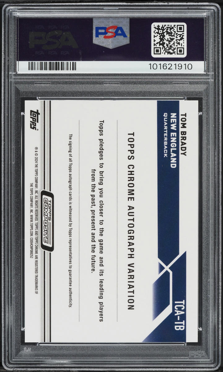 2023 Topps Chrome Composite Gold Refractor Tom Brady AUTO DNA 10 /50 PSA 9 MINT