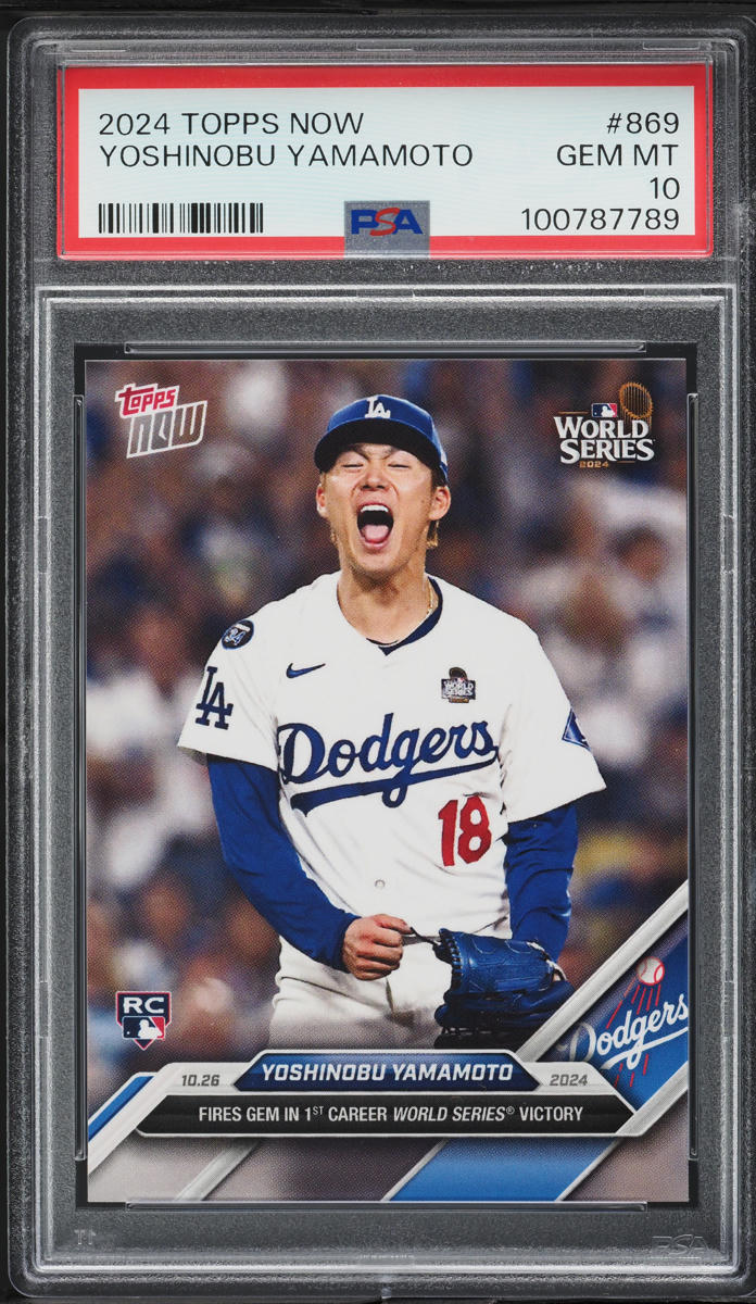 2024 Topps Now Yoshinobu Yamamoto ROOKIE #869 PSA 10 GEM MINT