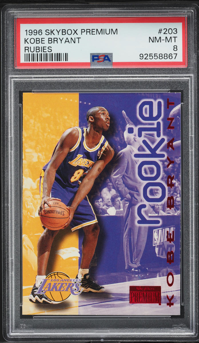 1996 Skybox Premium Rubies Kobe Bryant ROOKIE #203 PSA 8 NM-MT