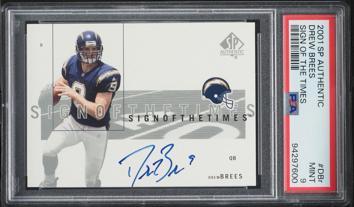 2001 SP Authentic Sign Of The Times Drew Brees ROOKIE AUTO #DBr