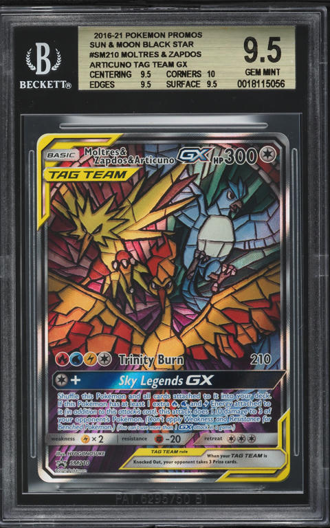 Moltres & Zapdos & Articuno Gx Hidden Fates Elite Trainer Box #210 - [Graded PSA 10] Sm Black Star Promo Sm 137642679