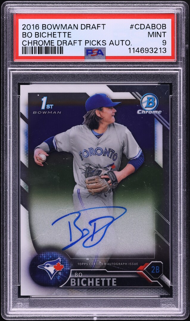 2016 Bowman Chrome Draft Picks Bo Bichette PROSPECT AUTO #CDA-BOB PSA 9 MINT