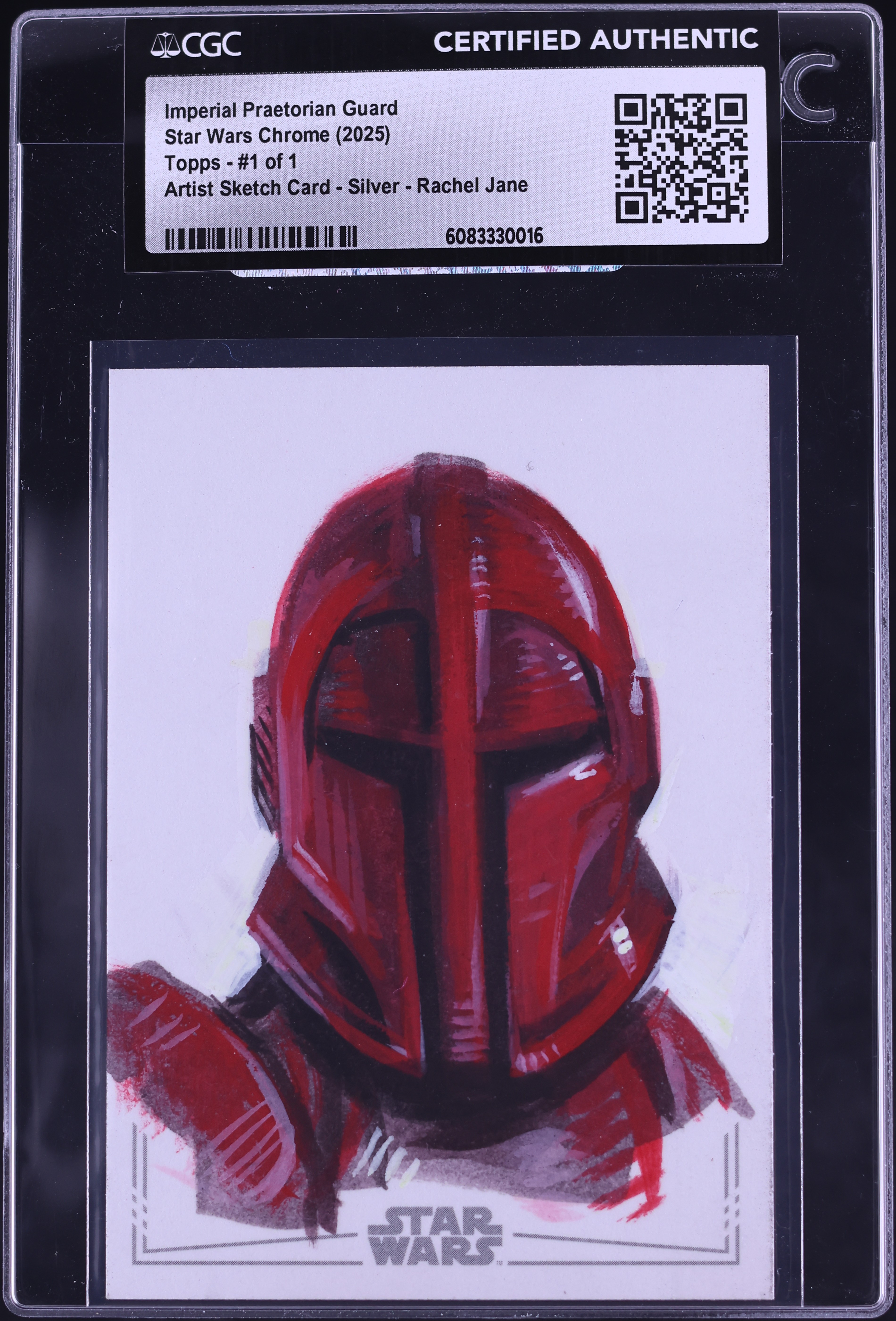 2025 Topps Chrome Star Wars Sketch Silver Imperial Praetorian AUTO