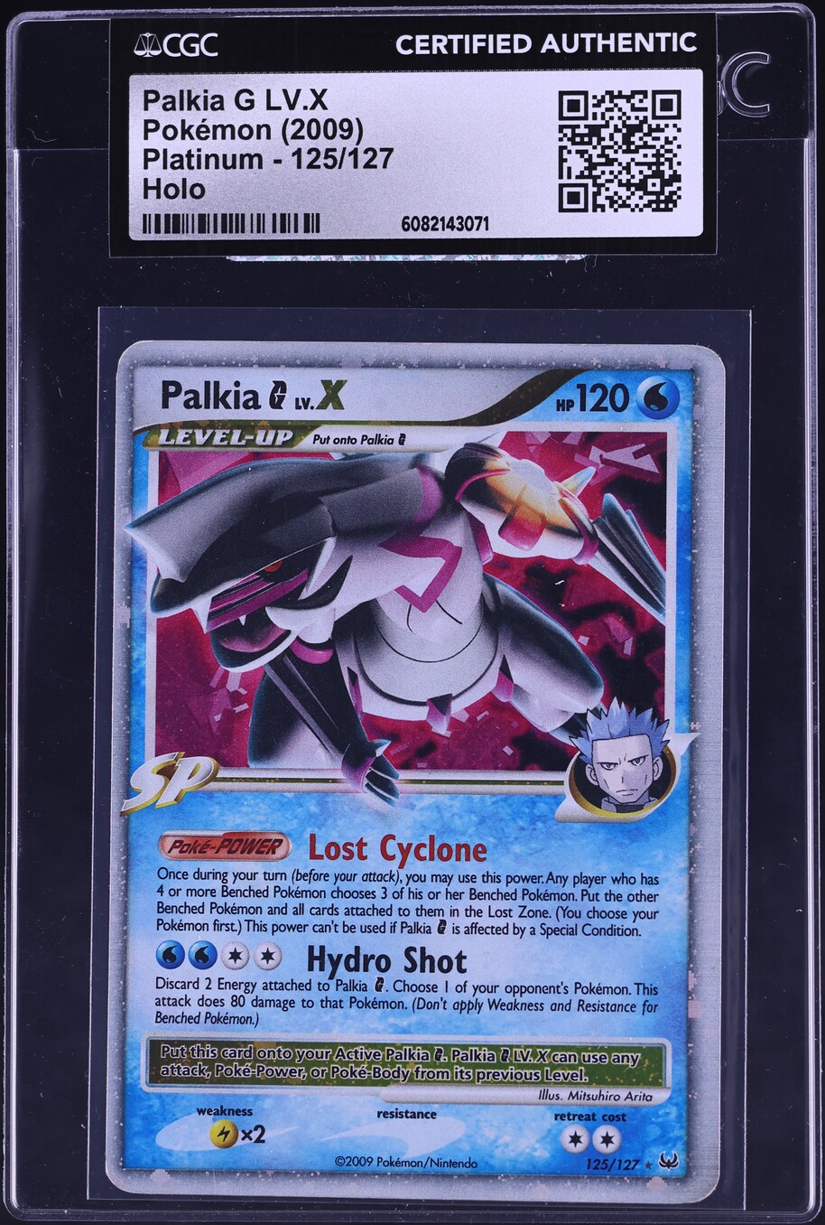 2009 Pokemon Platinum Holo Palkia G Lv.X #125 CGC AUTH