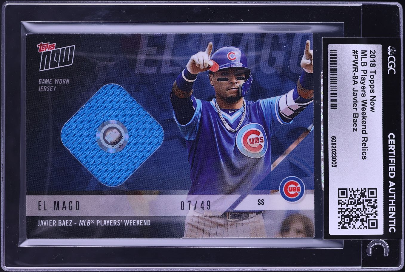 2018 Topps Now MLB Players Weekend Javier Baez PATCH /49 #PWR-8A