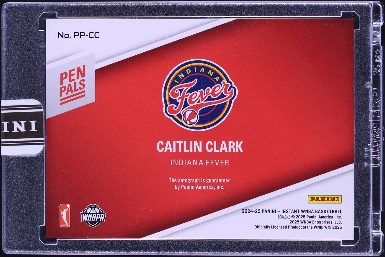 2024 Panini Elite WNBA Pen Pals Caitlin Clark ROOKIE AUTO /49 #PP-CC