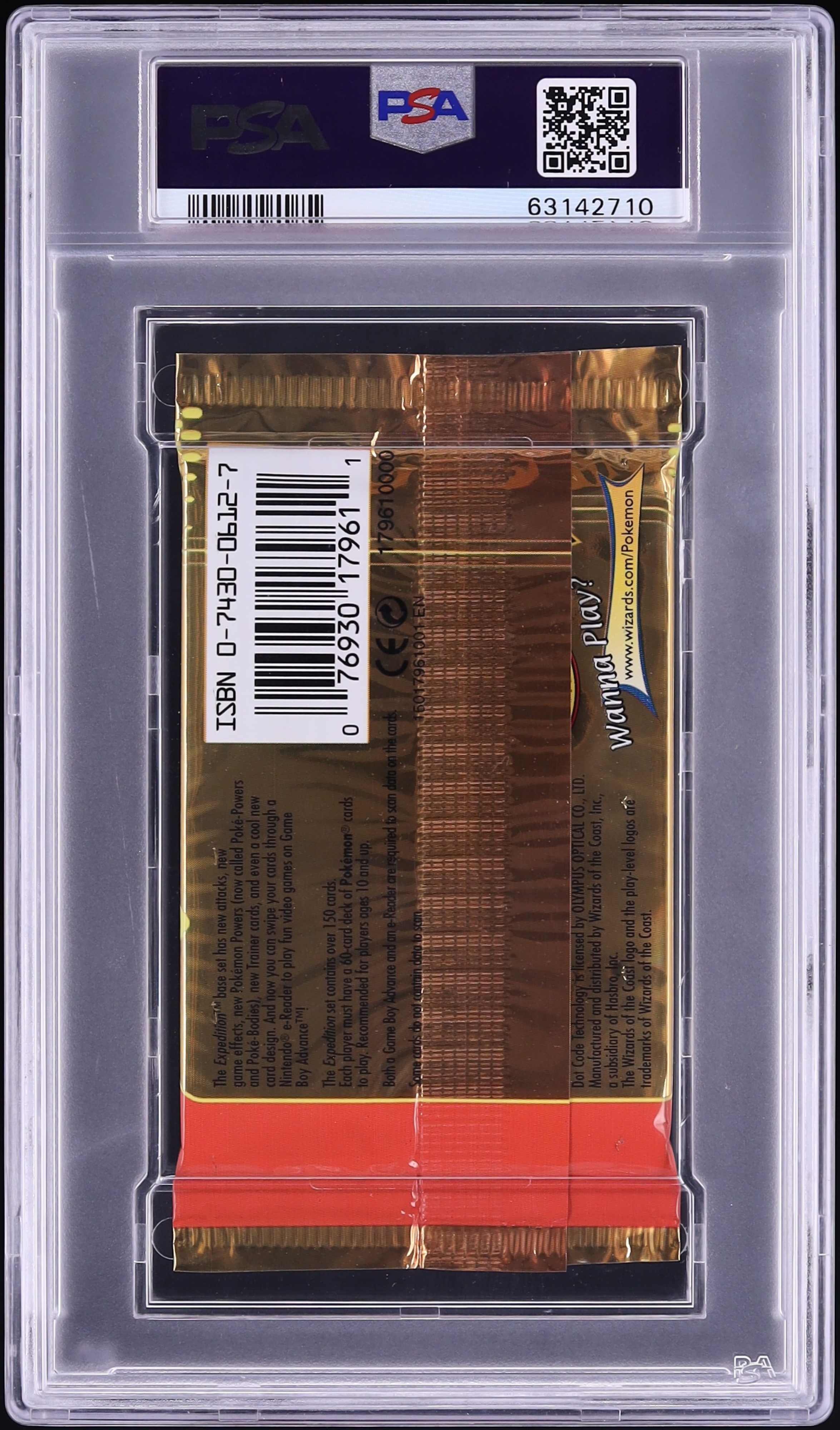 2002 Pokemon Expedition Base Set Foil Pack Charizard Art PSA 10