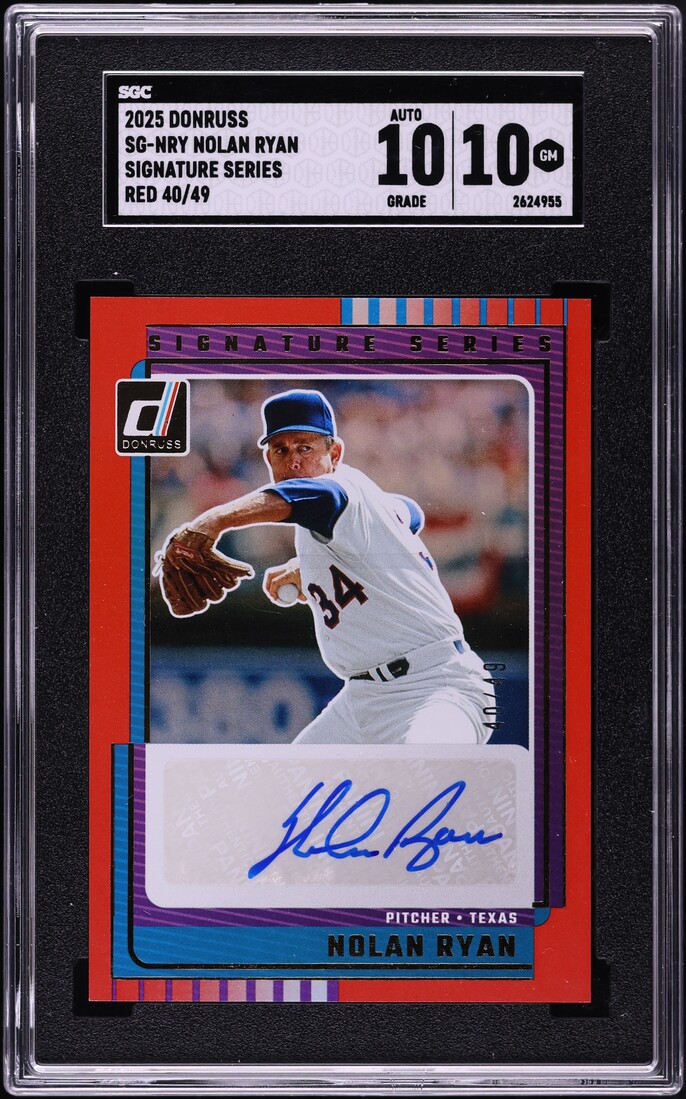 2025 Donruss Signature Series Red Nolan Ryan ROOKIE /49 #SG-NRY