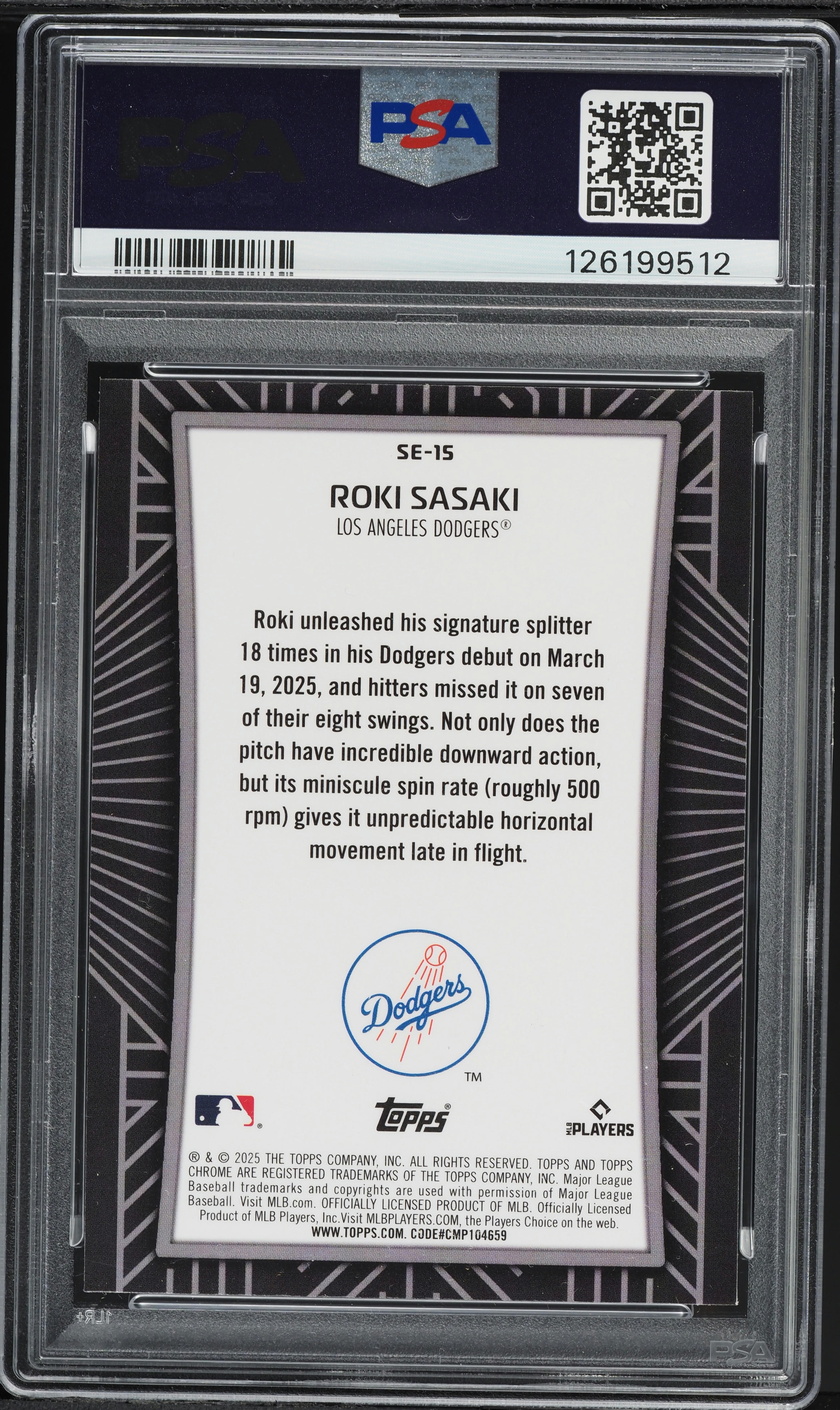 Topps 0 Shadow Chrome 佐々木朗希 Etch Roki Sasaki #SE-15 - ROKI 
