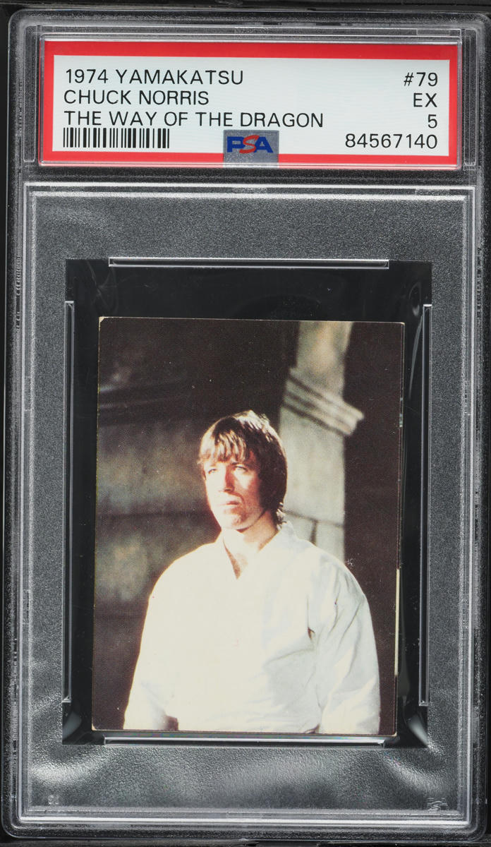 1974 Yamakatsu The Way Of The Dragon Chuck Norris #79 PSA 5 EX
