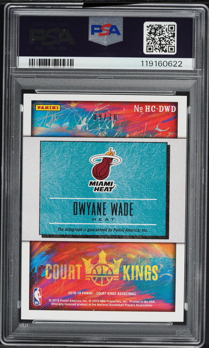 2018 Panini Court Kings High Court Sapphire Dwyane Wade AUTO /10