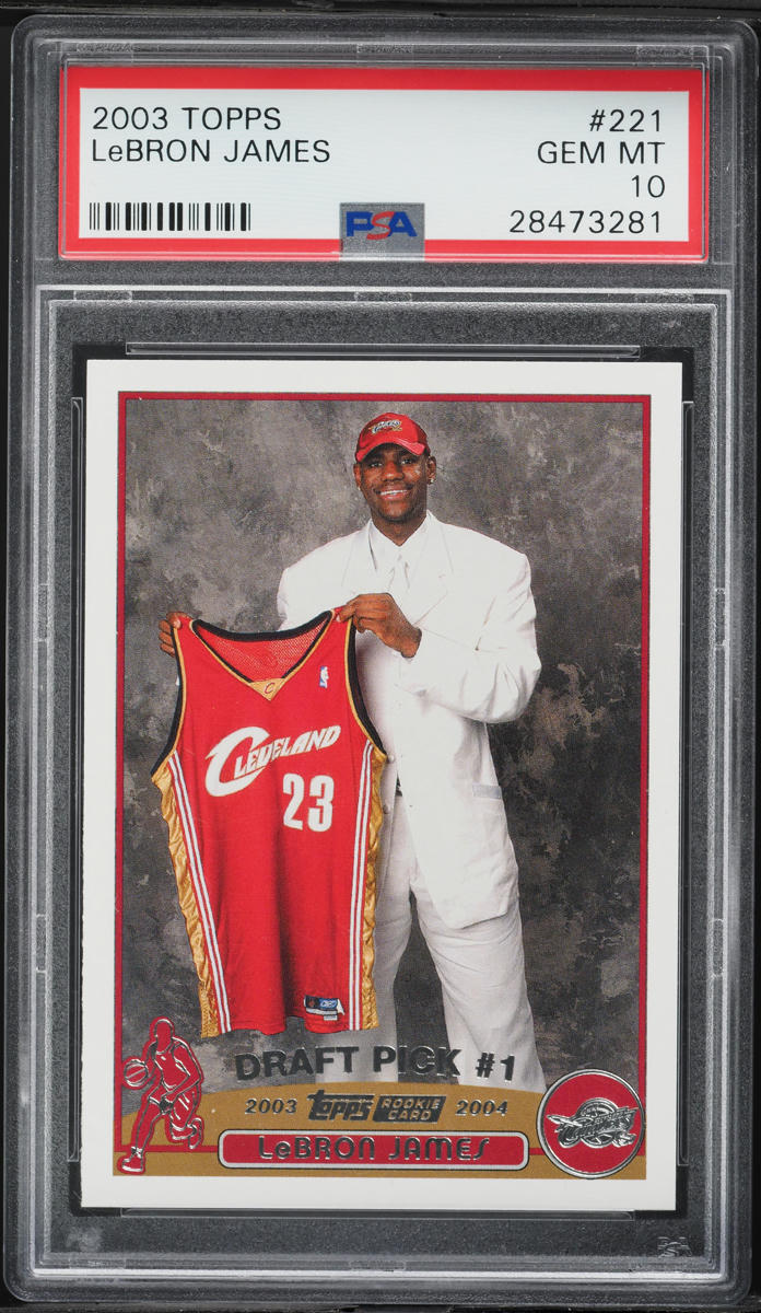 2003 Topps Basketball LeBron James ROOKIE #221 PSA 10 GEM MINT on