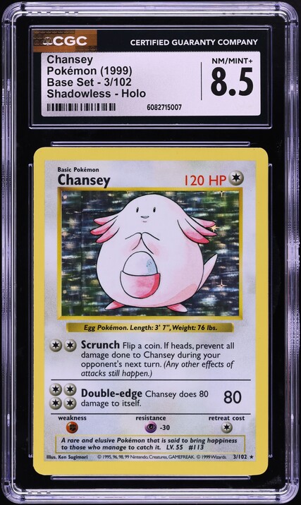 1999 Pokemon Base Set Holo Chansey #3 PSA 10 GEM MINT on Fanatics Collect 1999 Pokemon Base Set Holo Chansey #3 PSA 10 GEM MINT on Fanatics Collect