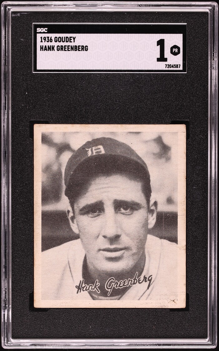 1936 Goudey Hank Greenberg SGC 1 PR