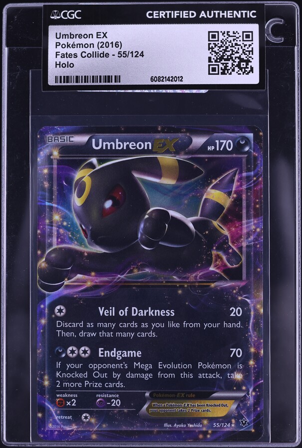 2016 Pokemon XY Fates Collide Holo Umbreon EX #55 CGC AUTH on