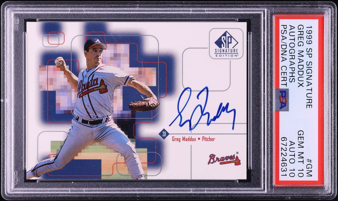 Greg Maddux #GM 1999 SP Signature Edition Baseball Gold Autographs