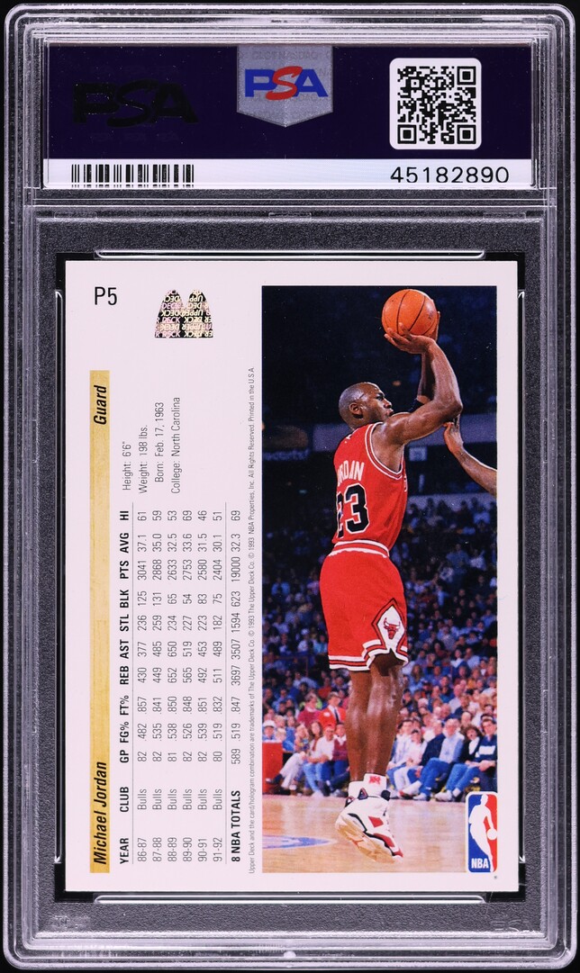 1992 Upper Deck McDonald's Michael Jordan #P5 PSA 10 GEM MINT