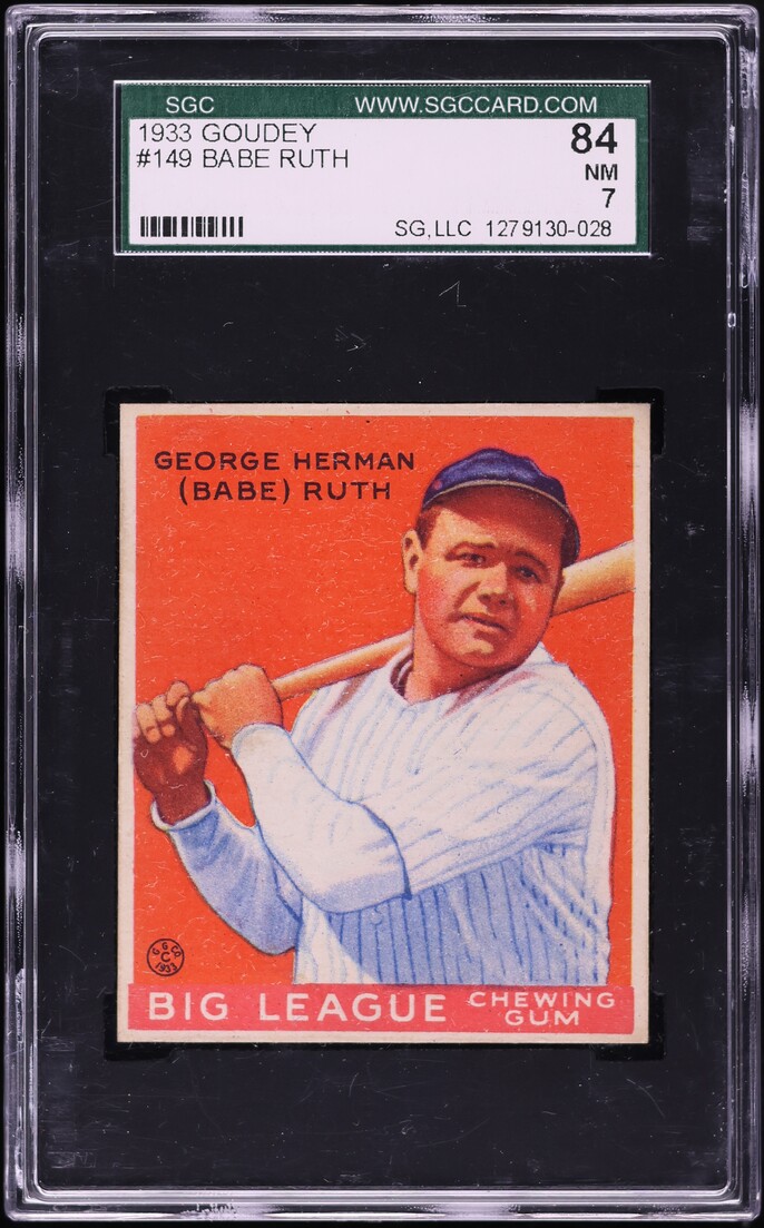1933 Goudey Babe Ruth #149 SGC 7 NRMT